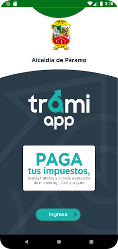Android application Trami app Paramo screenshort