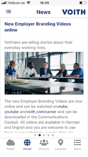 Voith News Screen 3