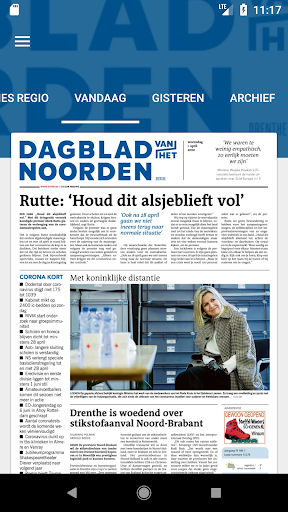 Android application Dagblad van het Noorden Krant screenshort