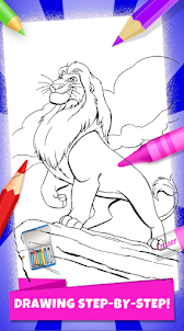 Coloring King Lion