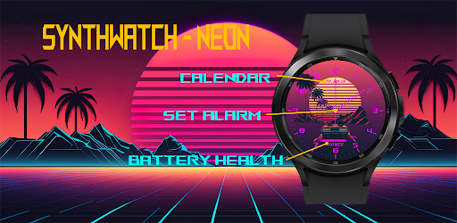 Android application SynthWatch - Retro Watch Face screenshort