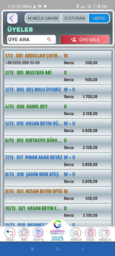 Rota Aidat Yönetimi