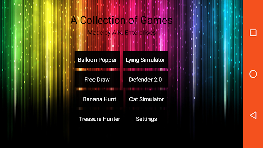 Android application COG (Collection of Games) screenshort
