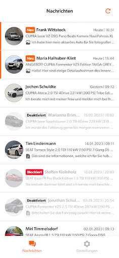 mobile.de Dialog Screen 2