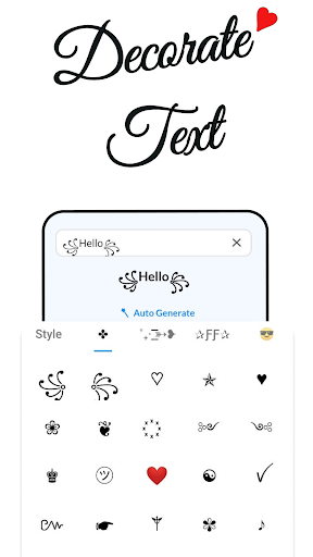 Screenshot of Stylish Text- Letter Style Art