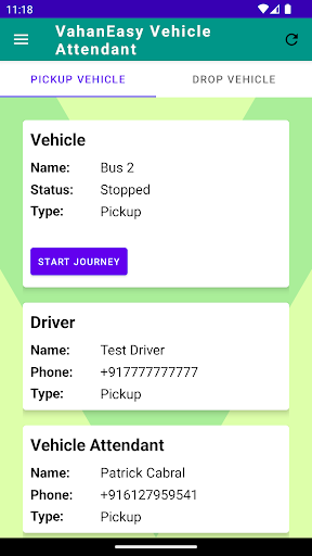 VahanEasy Vehicle Attendant Screen 2