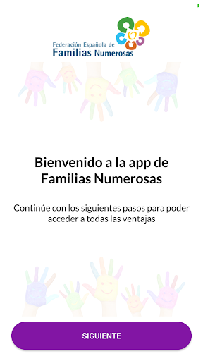 Android application Familias Numerosas screenshort