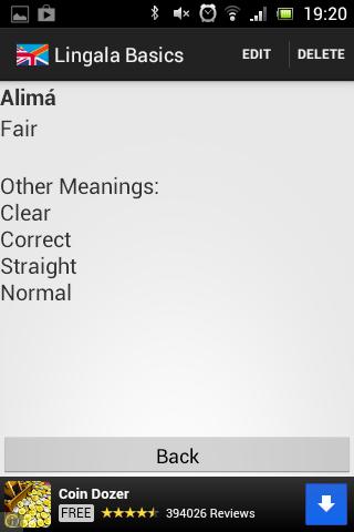 Lingala Basics Screen 2