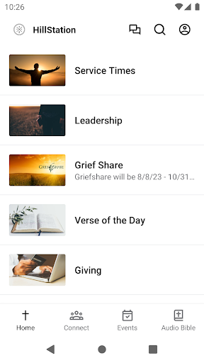 Android application Hill Station Baptist Church screenshort