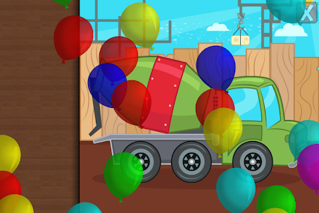 子供の自動車、トラック、建設車両 – 幼児向けパズル
