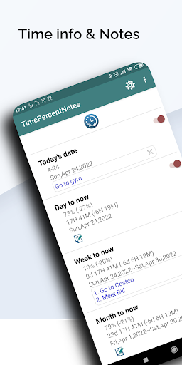 Android application TimePercentNotes - Memos screenshort