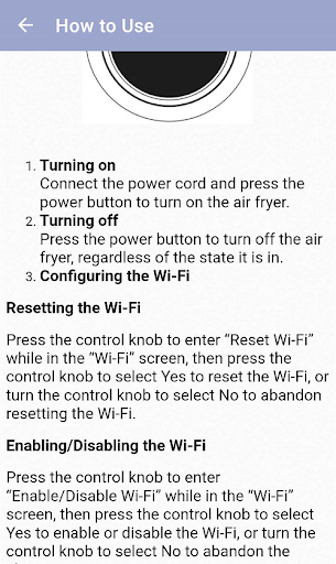 Android application Mi Smart Air Fryer 3.5 l Guide screenshort