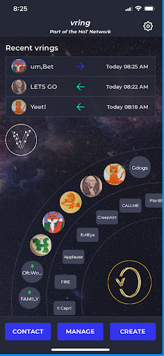 Android application vring: secretive vibe messages screenshort