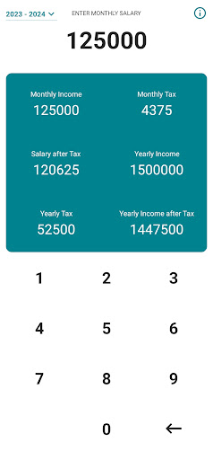 Android application Tax Calculator 2023-2024 Pak screenshort