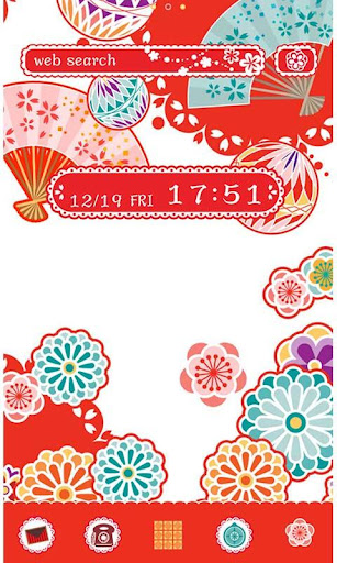 Android application Japanese Theme Hana Temari screenshort