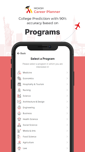 Career Planner & Study Abroad Screen 2