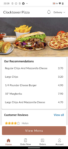 Clocktower Pizza Screen 2