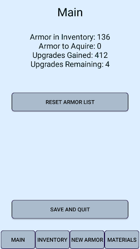 Android application Armor Checklist screenshort