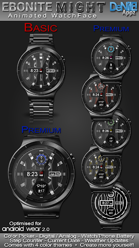 Android application Ebonite Might HD Watch Face screenshort