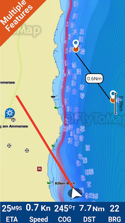 Lake Ammer GPS Map Navigator - 4.4.4.4 - (Android)