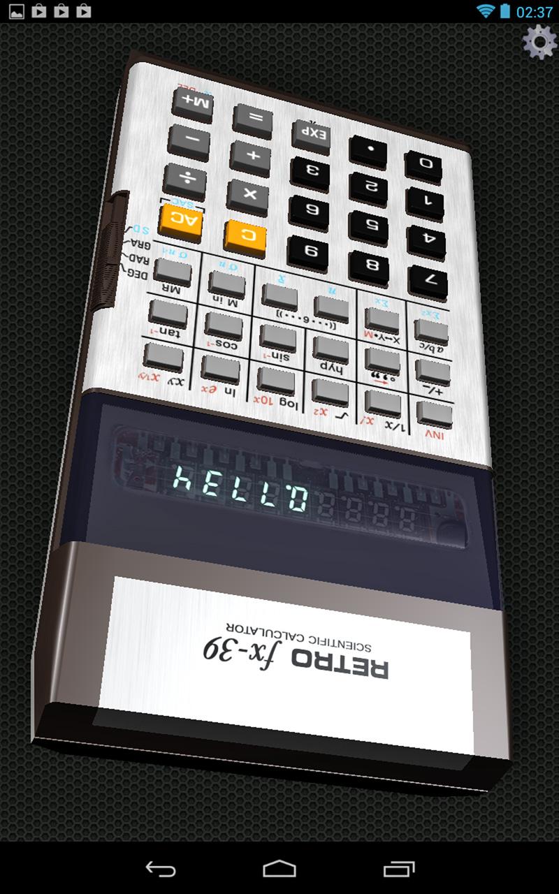 Android application 3D Calculator RetroFX screenshort