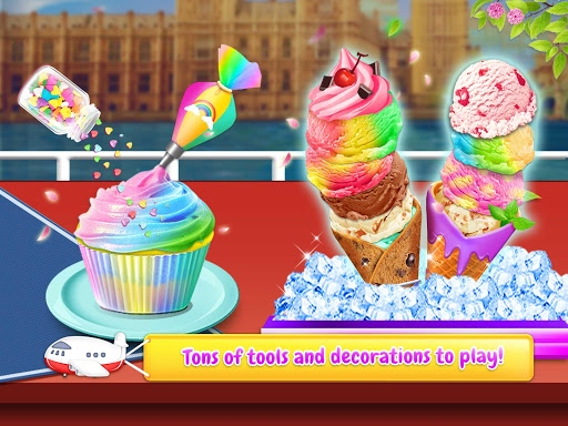 Rainbow Unicorn Ice Cream Food Screen 2