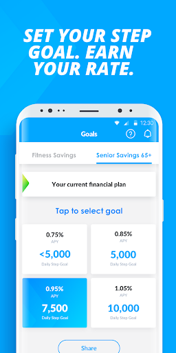 Screenshot of FitnessBank Step Tracker