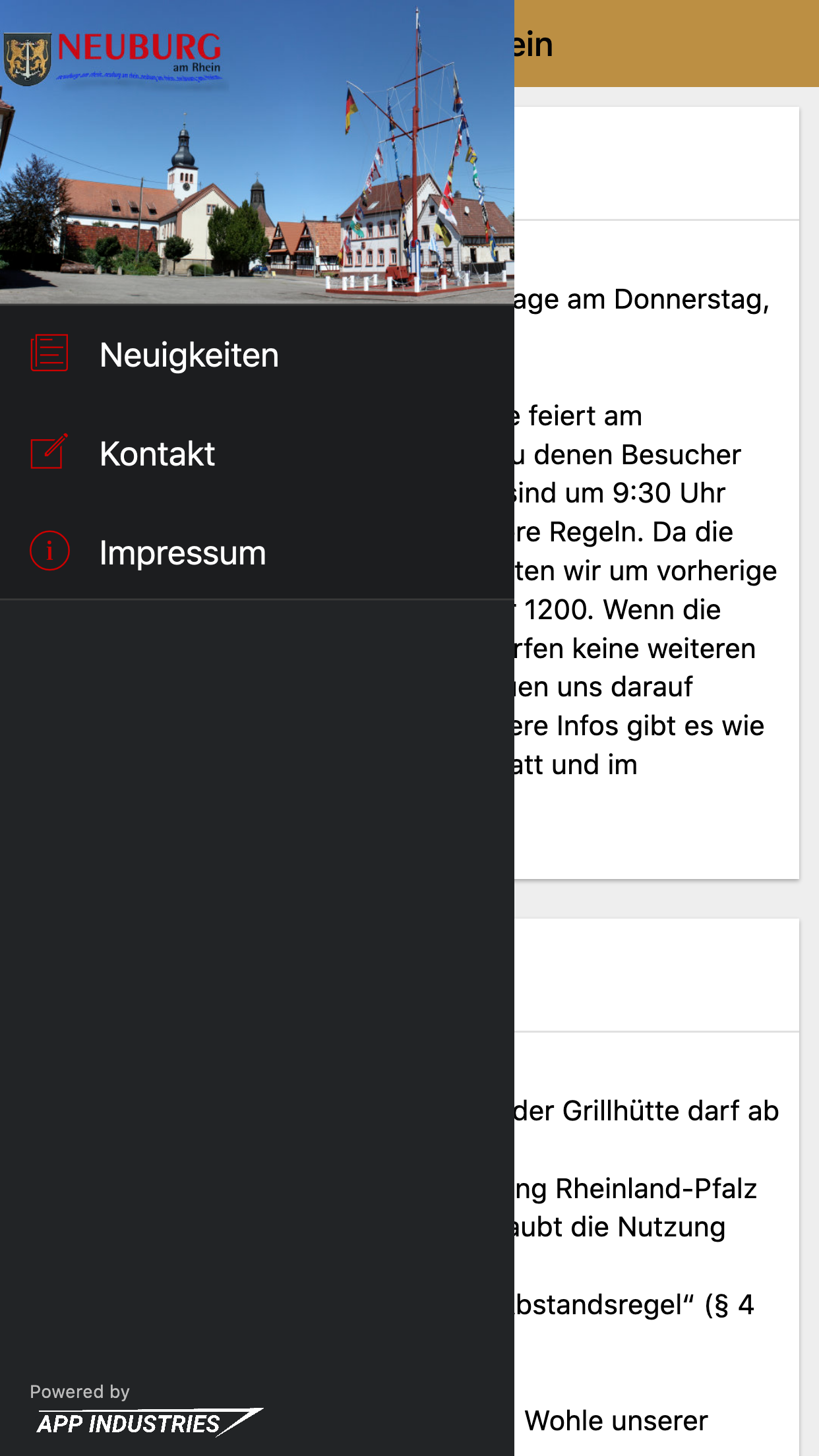 Android application Gemeinde Neuburg am Rhein screenshort