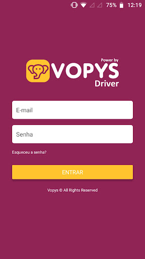 Android application Vopys Driver screenshort