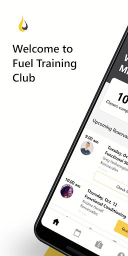 Android application Fuel Training Club screenshort