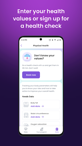 HealthCaters: 360 health check Screen 3