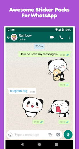 Cute Panda Stickers For WA Screen 2