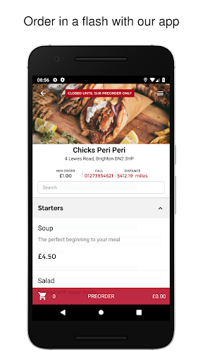Android application Chicks Peri Peri screenshort