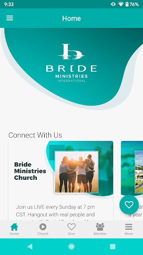 Bride Ministries App Screen 2