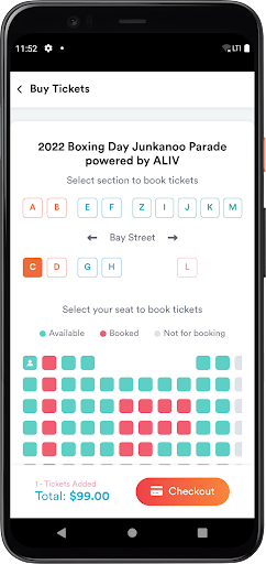 Android application Aliv events screenshort