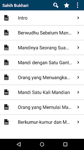 Sahih Al Bukhari Indonesian Screen 3