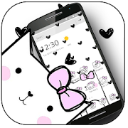 Cute Heart Spot Bow Kitty Theme  Icon
