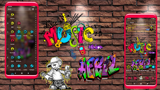 Graffiti Music Launcher Theme Screen 3