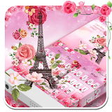 Pink Paris Eiffel Tower Keyboard icon