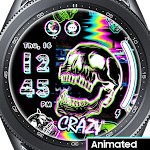 Cover Image of Tải xuống Crazy Glitch Skull_Watchface  APK