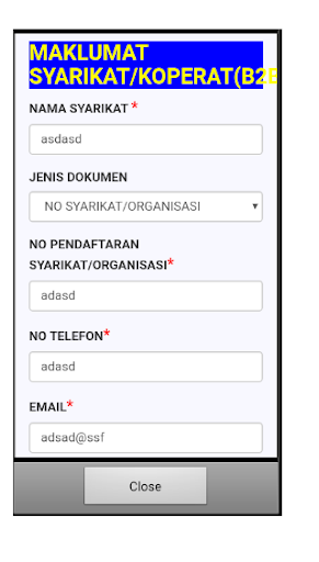 MyMAIK BizKal Screen 2
