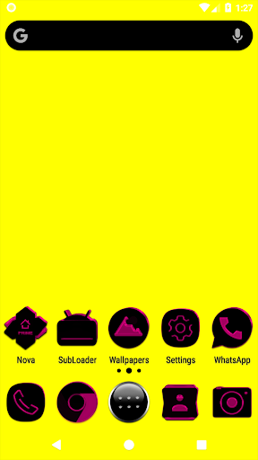 Android application Black and Pink Icon Pack screenshort