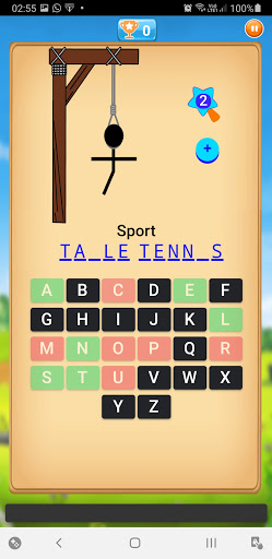 Hangman Multiplayer With Tips Screen 2