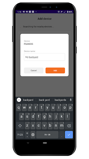 Android application aerMist screenshort