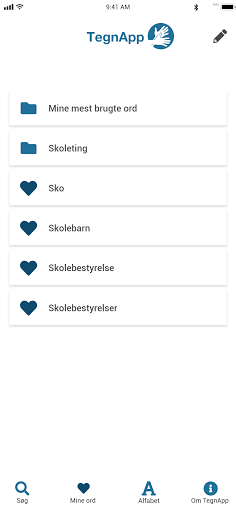 TegnApp Screen 2