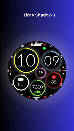Android application Time Shadow 1 Watch Face screenshort
