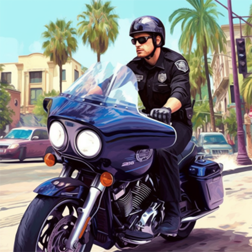 US Police Bike Chase Game  Icon