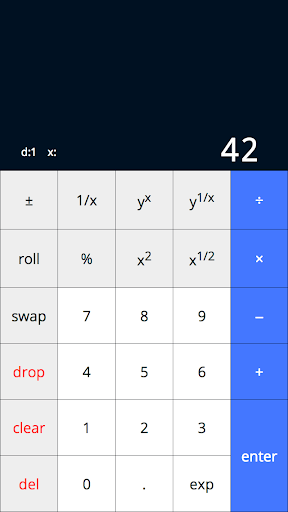 Android application RPN Calculator screenshort