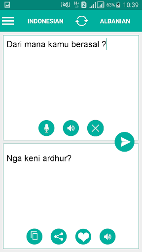 Albanian Indonesian Translator Screen 2