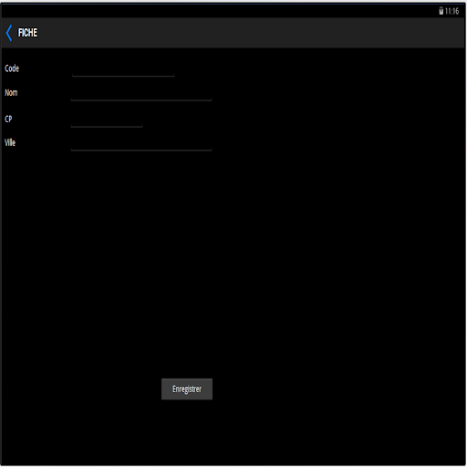 Android application AAICRM pour ChromeBook screenshort